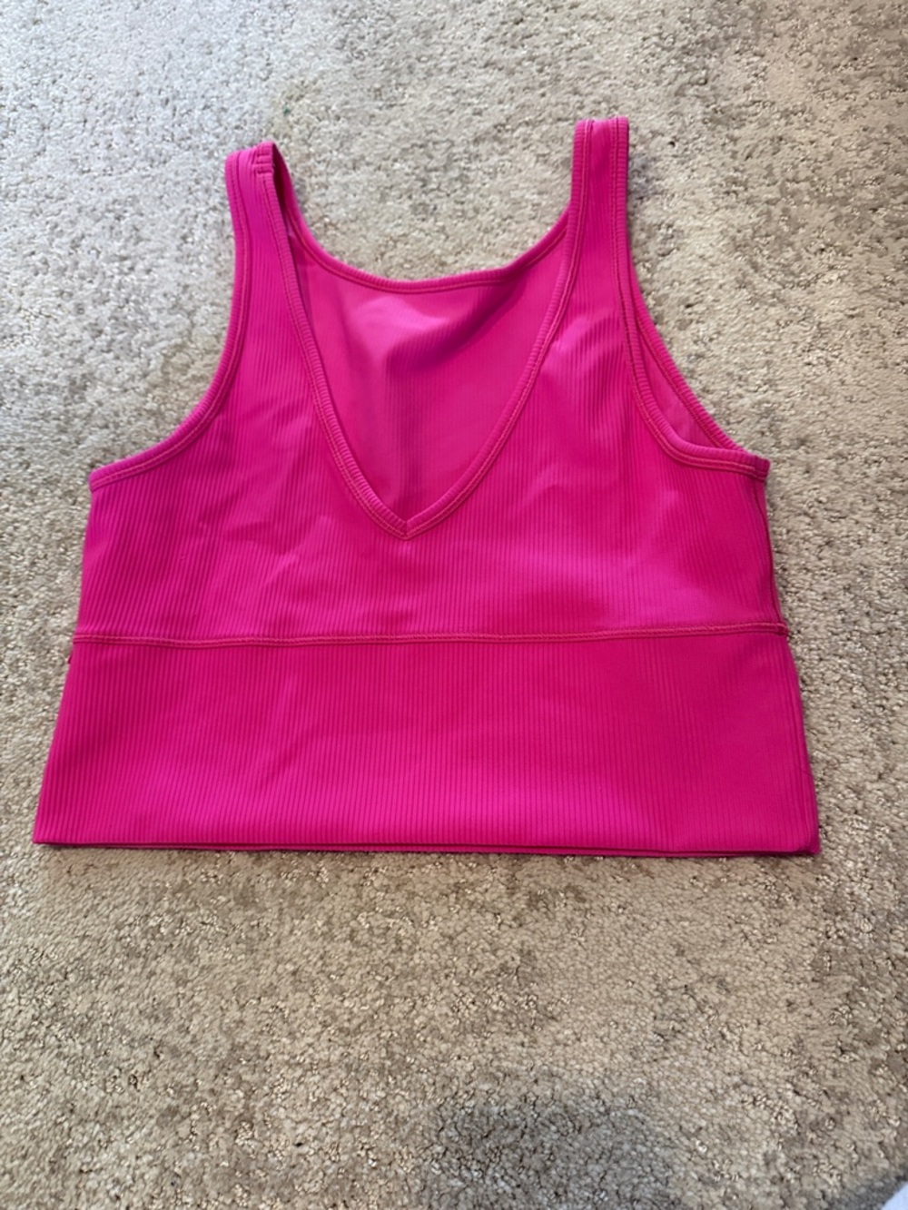 lululemon athletica Pink Ribbed Crop Tank - Picture 2 of 3